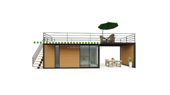 Главная Структура Сцинкованные стальные квадратные трубы 40ft 20ft Luxury Container Room Sales Booth Coffee Shop Guard Box Office Bar